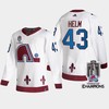 2022 Stanley Cup Champs Darren Helm 43 Colorado Avalanche White Jersey Reverse Retro - Robokeg