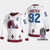 2022 Stanley Cup Champs Gabriel Landeskog 92 Colorado Avalanche White Jersey Reverse Retro - Robokeg