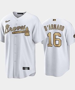 2022-23 All-Star Game NL Atlanta Braves Jersey, White 16 Travis d'Arnaud Jersey - Robokeg