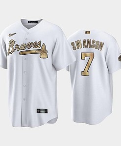 2022-23 All-Star Game NL Atlanta Braves Jersey, White 7 Dansby Swanson Jersey - Robokeg
