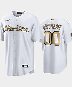 2022-23 All-Star Game NL Miami Marlins White 00 Custom Jersey - Robokeg