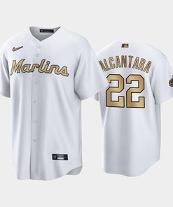 2022-23 All-Star Game NL Miami Marlins White 22 Sandy Alcantara Jersey - Robokeg