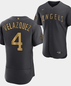 2022-23 All-Star Los Angeles Angels Andrew Velazquez Charcoal Jersey - Robokeg