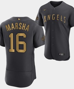 2022-23 All-Star Los Angeles Angels Brandon Marsha Charcoal Jersey - Robokeg
