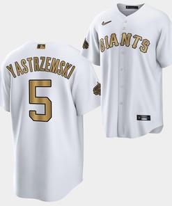 2022-23 All-Star San Francisco Giants Mike Yastrzemski 5 White Jersey - Robokeg