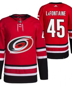 2022-23 Carolina Hurricanes Jack LaFontaine Red Home Primegreen Jersey Jersey - Robokeg