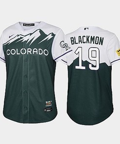 2022-23 City Connect Rockies 19 Charlie Blackmon Green Youth Jersey - Robokeg