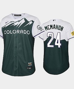 2022-23 City Connect Rockies 24 Ryan McMahon Green Youth Jersey - Robokeg
