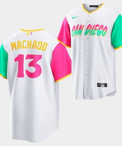 2022-23 City Connect San Diego Padres Manny Machado 13 White Jersey - Robokeg