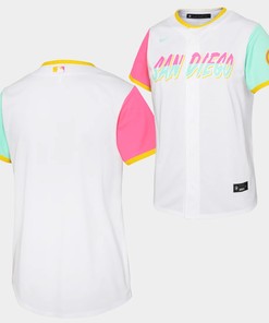 2022-23 City Connect San Diego Padres Youth White Jersey - Robokeg