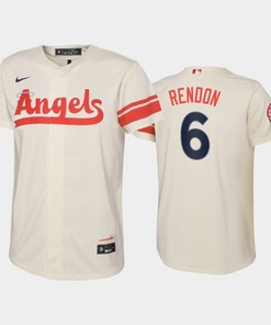 2022-23 City Connect Youth Los Angeles Angels Anthony Rendon 6 Anthony Rendon Jersey - Cream - Robokeg