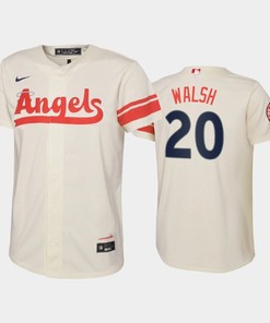 2022-23 City Connect Youth Los Angeles Angels Jared Walsh 20 Jared Walsh Jersey - Cream - Robokeg