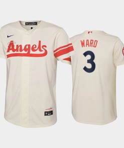 2022-23 City Connect Youth Los Angeles Angels Taylor Ward 3 Taylor Ward Jersey - Cream - Robokeg