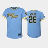 2022-23 City Connect Youth Milwaukee Brewers Aaron Ashby 26 Aaron Ashby Jersey - Powder Blue - Robokeg