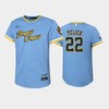 2022-23 City Connect Youth Milwaukee Brewers Christian Yelich 22 Christian Yelich Jersey - Powder Blue - Robokeg