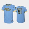 2022-23 City Connect Youth Milwaukee Brewers Freddy Peralta 51 Freddy Peralta Jersey - Powder Blue - Robokeg