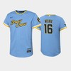 2022-23 City Connect Youth Milwaukee Brewers Kolten Wong 16 Kolten Wong Jersey - Powder Blue - Robokeg
