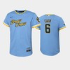 2022-23 City Connect Youth Milwaukee Brewers Lorenzo Cain 6 Lorenzo Cain Jersey - Powder Blue - Robokeg