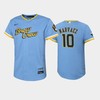 2022-23 City Connect Youth Milwaukee Brewers Omar Narvaez 10 Omar Narvaez Jersey - Powder Blue - Robokeg