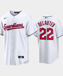 2022-23 Draft Cleveland Guardians Chase DeLauter 22 White Home Jersey - Robokeg