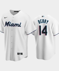 2022-23 Draft Miami Marlins Jacob Berry 14 White Home Jersey - Robokeg