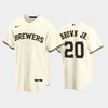 2022-23 Draft Milwaukee Brewers Eric Brown Jr. 20 Cream Home Jersey - Robokeg