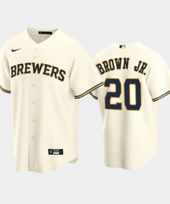 2022-23 Draft Milwaukee Brewers Eric Brown Jr. 20 Cream Home Jersey - Robokeg