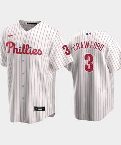 2022-23 Draft Philadelphia Phillies Justin Crawford 3 White Home Jersey - Robokeg