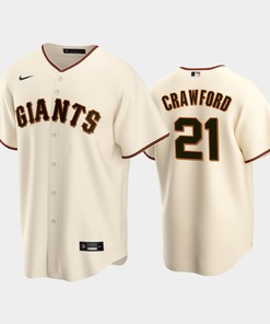2022-23 Draft San Francisco Giants Reggie Crawford 21 Cream Home Jersey - Robokeg