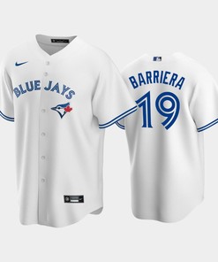 2022-23 Draft Toronto Blue Jays Brandon Barriera 19 White Home Jersey - Robokeg