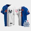 2022-23 Subway Series New York Mets 1 Jeff McNeil Split Royal White Jersey - Robokeg