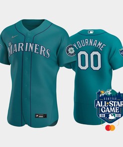 2023 All-Star Game Seattle Mariners 00 Custom Aqua Jersey - Robokeg