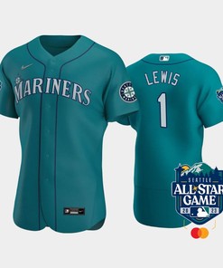 2023 All-Star Game Seattle Mariners 1 Kyle Lewis Aqua Jersey - Robokeg