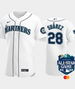 2023 All-Star Game Seattle Mariners 28 Eugenio Suarez White Jersey - Robokeg