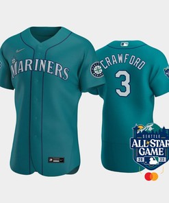 2023 All-Star Game Seattle Mariners 3 J.P. Crawford Aqua Jersey - Robokeg