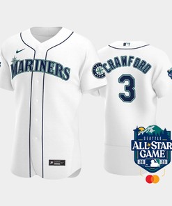 2023 All-Star Game Seattle Mariners 3 J.P. Crawford White Jersey - Robokeg