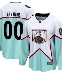 2023 NHL All-Star Game Logo - Western Conference Custom Jersey - White - Robokeg