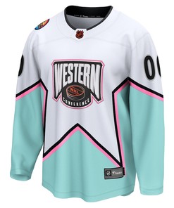 2023 NHL All-Star Game Logo - Western Conference Custom Jersey - White - Robokeg
