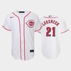 21 Michael Lorenzen Youth Reds Home White Jersey - Robokeg
