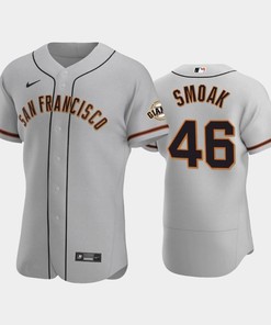 46 Justin Smoak Gray Road San Francisco Giants Jersey - Robokeg