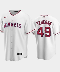49 Julio Teheran White Los Angeles Angels Home Jersey - Robokeg
