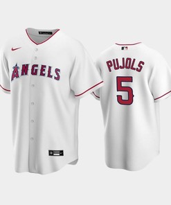 5 Albert Pujols White Los Angeles Angels Home Jersey - Robokeg
