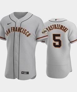 5 Mike Yastrzemski Gray Road San Francisco Giants Jersey - Robokeg