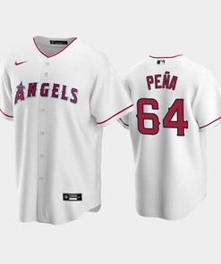 64 Felix Pena White Los Angeles Angels Home Jersey - Robokeg