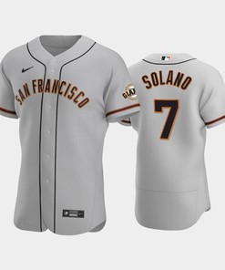 7 Donovan Solano Gray Road San Francisco Giants Jersey - Robokeg