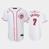7 Eugenio Suarez Youth Reds Home White Jersey - Robokeg