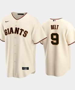 9 Brandon Belt Cream Home San Francisco Giants Jersey - Robokeg