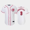 9 Mike Moustakas Youth Reds Home White Jersey - Robokeg