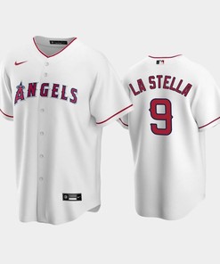 9 Tommy La Stella White Los Angeles Angels Home Jersey - Robokeg