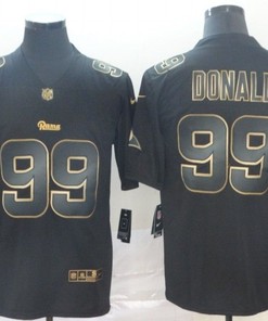 Aaron Donald #99 Los Angeles Rams Nfl Explosion Legendary Gold Black Jersey - Robokeg